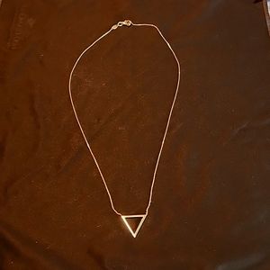 Beautiful 10K Yellow Gold triangle necklace